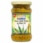 Green chilli pickle in olive oil 300g