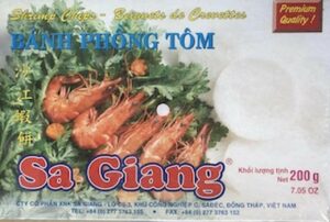 Chips de crevettes Sa Giang non cuits.