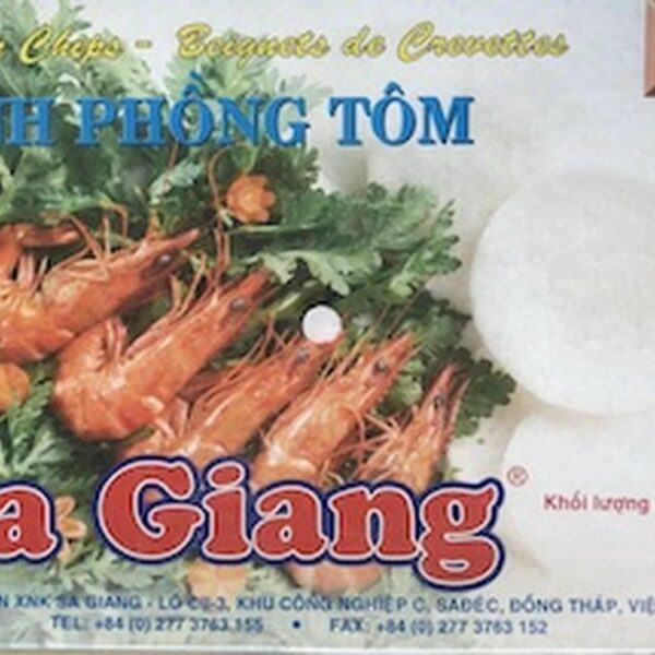 Chips de crevettes Sa Giang non cuits.