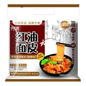 Gusto olio di pollo Broad Noodle (aspro e piccante) 115 g - Baijia