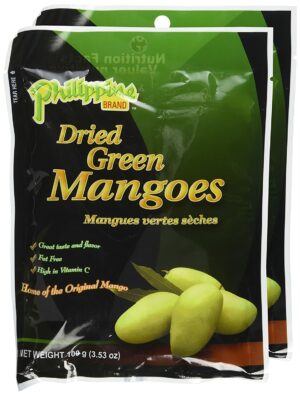 Getrocknete grüne Mangos