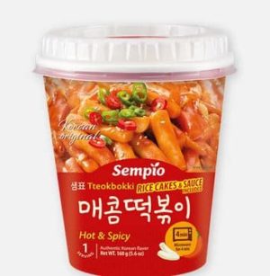Sempio instant Tteokbokki hot and spicy cup